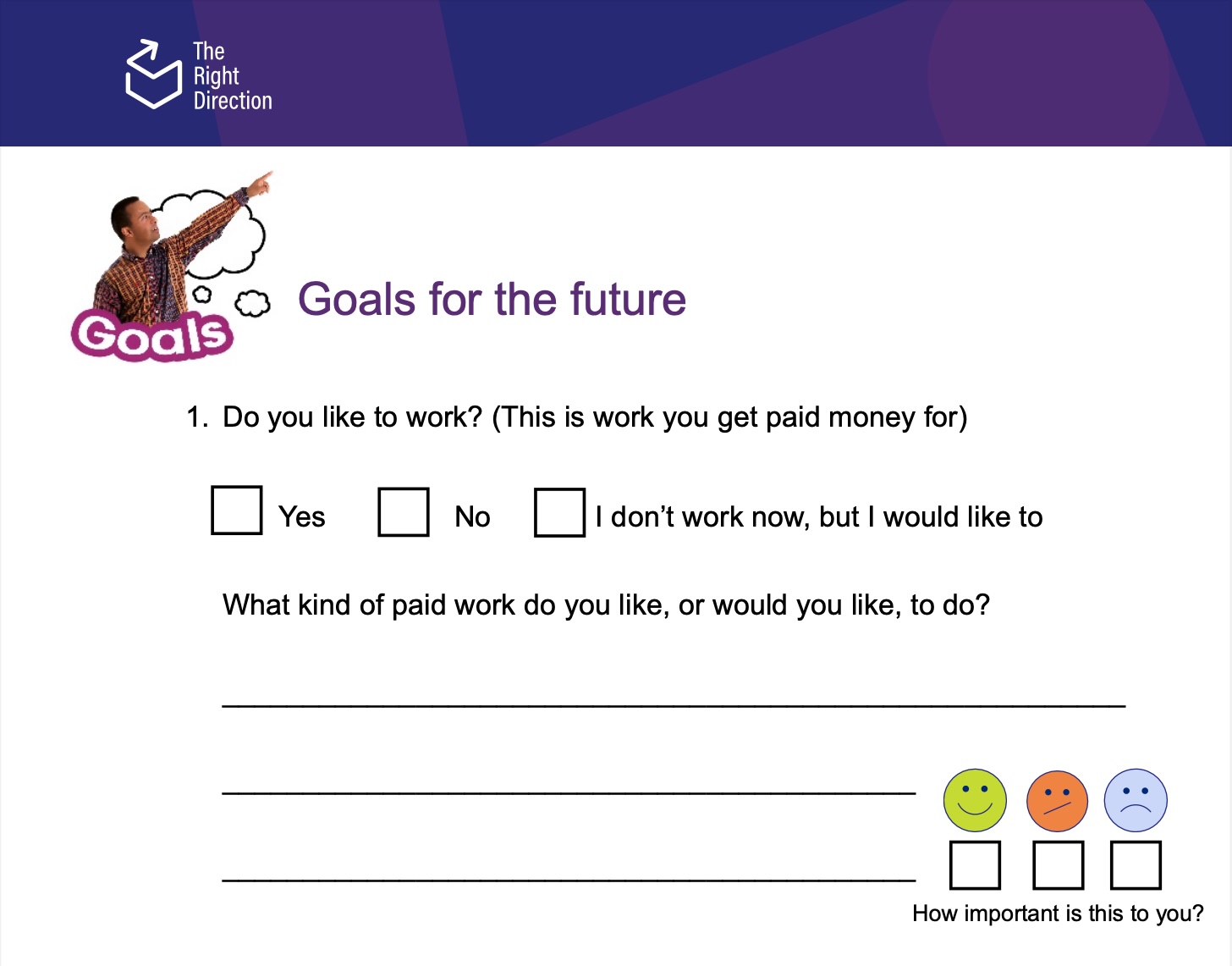 Example of My behaviour support goals