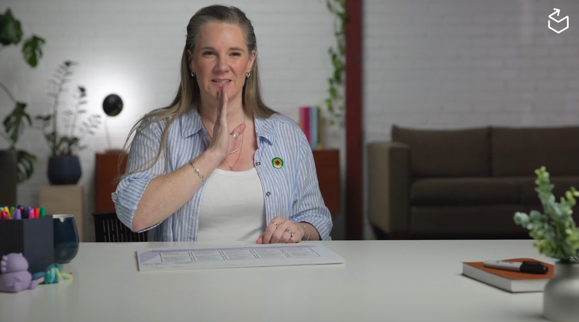 Still image from Using key word signs video.